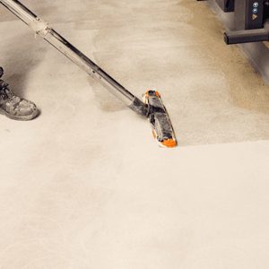 Polished concrete professionals preparing the surface meticulously to ensure optimal polished concrete floor results